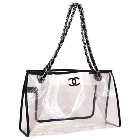 Chanel transparent tote bag